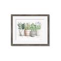 Picture of Pots With Flower I _GroupedProduct_Rectangle_Landscape_Framed_Matted_