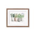 Picture of Pots With Flower I _GroupedProduct_Rectangle_Landscape_Framed_Matted_