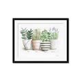 Picture of Pots With Flower I _GroupedProduct_Rectangle_Landscape_Framed_Matted_