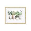 Picture of Pots With Flower I _GroupedProduct_Rectangle_Landscape_Framed_Matted_