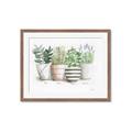 Picture of Pots With Flower I _GroupedProduct_Rectangle_Landscape_Framed_Matted_
