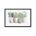 Picture of Pots With Flower I _GroupedProduct_Rectangle_Landscape_Framed_Matted_