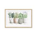Picture of Pots With Flower I _GroupedProduct_Rectangle_Landscape_Framed_Matted_