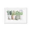 Picture of Pots With Flower I _GroupedProduct_Rectangle_Landscape_Framed_Matted_