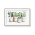 Picture of Pots With Flower I _GroupedProduct_Rectangle_Landscape_Framed_Matted_