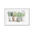 Picture of Pots With Flower I _GroupedProduct_Rectangle_Landscape_Framed_Matted_