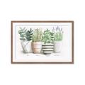 Picture of Pots With Flower I _GroupedProduct_Rectangle_Landscape_Framed_Matted_