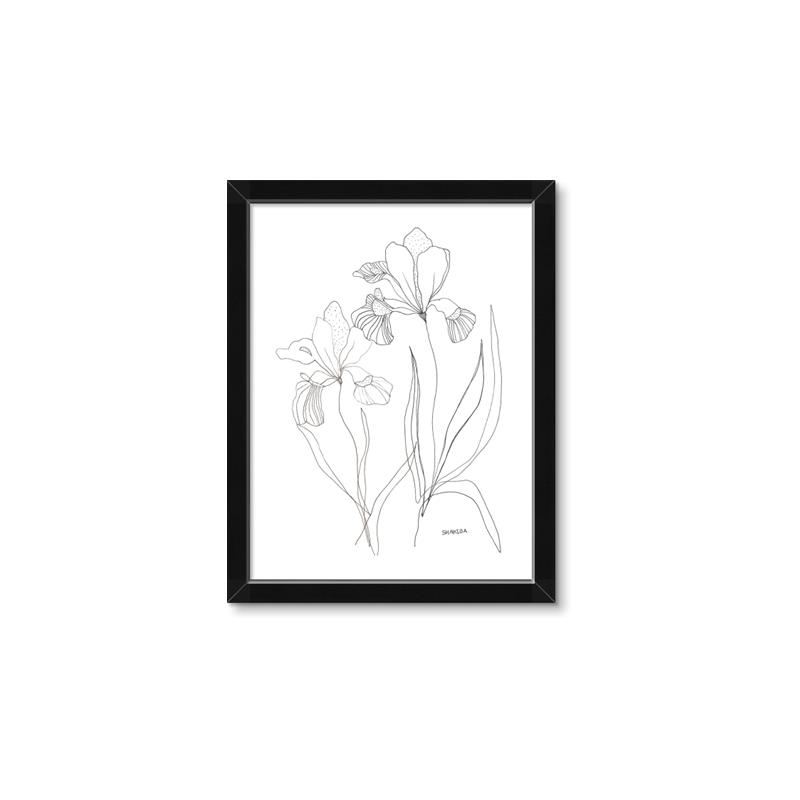 Picture of Stencil Floral Art II _GroupedProduct_Rectangle_Portrait_Framed_Matted_