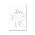 Picture of Stencil Floral Art II _GroupedProduct_Rectangle_Portrait_Framed_Matted_