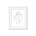 Picture of Stencil Floral Art II _GroupedProduct_Rectangle_Portrait_Framed_Matted_