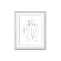 Picture of Stencil Floral Art II _GroupedProduct_Rectangle_Portrait_Framed_Matted_