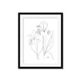 Picture of Stencil Floral Art II _GroupedProduct_Rectangle_Portrait_Framed_Matted_