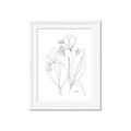 Picture of Stencil Floral Art II _GroupedProduct_Rectangle_Portrait_Framed_Matted_