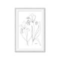 Picture of Stencil Floral Art II _GroupedProduct_Rectangle_Portrait_Framed_Matted_