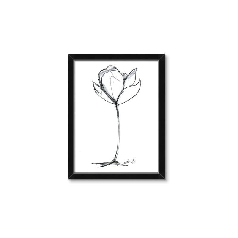 Picture of Single Flower I _GroupedProduct_Rectangle_Portrait_Framed_Matted_