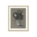 Picture of Charcoal Flower Drawing II _GroupedProduct_Rectangle_Portrait_Framed_Matted_