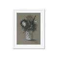 Picture of Charcoal Flower Drawing II _GroupedProduct_Rectangle_Portrait_Framed_Matted_