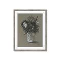 Picture of Charcoal Flower Drawing II _GroupedProduct_Rectangle_Portrait_Framed_Matted_