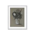 Picture of Charcoal Flower Drawing II _GroupedProduct_Rectangle_Portrait_Framed_Matted_