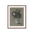 Picture of Charcoal Flower Drawing II _GroupedProduct_Rectangle_Portrait_Framed_Matted_