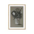 Picture of Charcoal Flower Drawing II _GroupedProduct_Rectangle_Portrait_Framed_Matted_