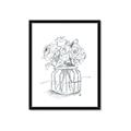 Picture of Drawing Flower V _GroupedProduct_Rectangle_Portrait_Framed_Matted_