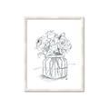 Picture of Drawing Flower V _GroupedProduct_Rectangle_Portrait_Framed_Matted_