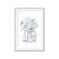 Picture of Drawing Flower V _GroupedProduct_Rectangle_Portrait_Framed_Matted_