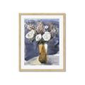Picture of White Flower In Vase II _GroupedProduct_Rectangle_Portrait_Framed_Matted_