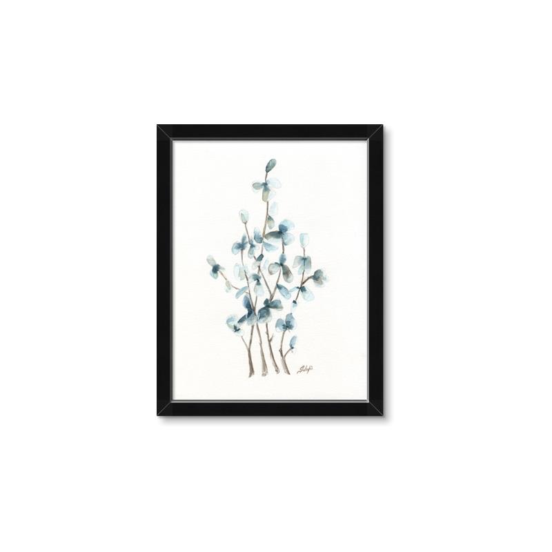 Picture of Blue Leaves I  _GroupedProduct_Rectangle_Portrait_Framed_Matted_