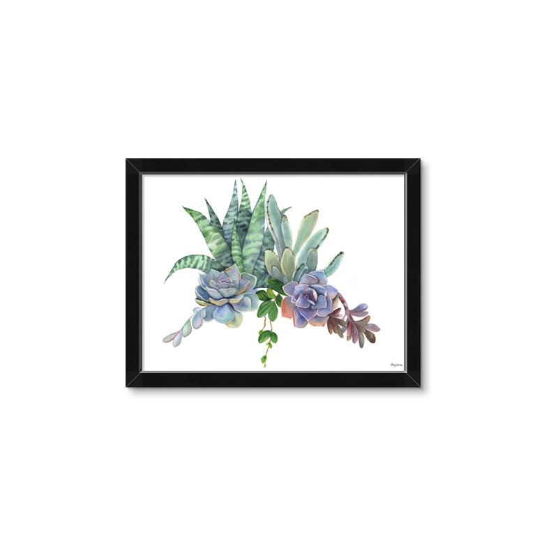 Picture of Succulent Group _GroupedProduct_Rectangle_Landscape_Framed_Matted_