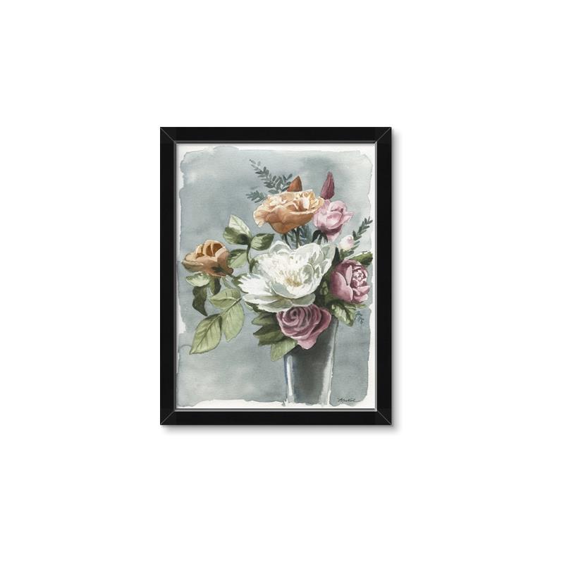 Picture of Coloured flower in pot II _GroupedProduct_Rectangle_Portrait_Framed_Matted_