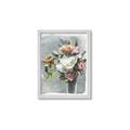 Picture of Coloured flower in pot II _GroupedProduct_Rectangle_Portrait_Framed_Matted_