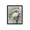 Picture of Coloured flower in pot II _GroupedProduct_Rectangle_Portrait_Framed_Matted_