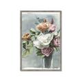 Picture of Coloured flower in pot II _GroupedProduct_Rectangle_Portrait_Framed_Matted_