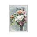 Picture of Coloured flower in pot II _GroupedProduct_Rectangle_Portrait_Framed_Matted_