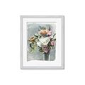 Picture of Coloured flower in pot II _GroupedProduct_Rectangle_Portrait_Framed_Matted_