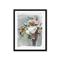 Picture of Coloured flower in pot II _GroupedProduct_Rectangle_Portrait_Framed_Matted_