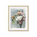 Picture of Coloured flower in pot II _GroupedProduct_Rectangle_Portrait_Framed_Matted_