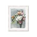 Picture of Coloured flower in pot II _GroupedProduct_Rectangle_Portrait_Framed_Matted_