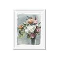Picture of Coloured flower in pot II _GroupedProduct_Rectangle_Portrait_Framed_Matted_