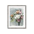 Picture of Coloured flower in pot II _GroupedProduct_Rectangle_Portrait_Framed_Matted_