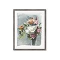 Picture of Coloured flower in pot II _GroupedProduct_Rectangle_Portrait_Framed_Matted_