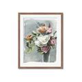 Picture of Coloured flower in pot II _GroupedProduct_Rectangle_Portrait_Framed_Matted_