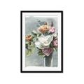Picture of Coloured flower in pot II _GroupedProduct_Rectangle_Portrait_Framed_Matted_