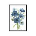 Picture of Blue Poppies I  _GroupedProduct_Rectangle_Portrait_Framed_Matted_