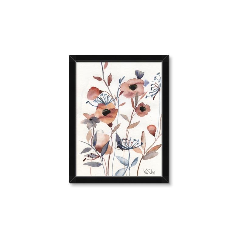 Picture of Pink Poppy Linen _GroupedProduct_Rectangle_Portrait_Framed_Matted_
