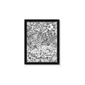 Picture of Detailed Floral Sketch _GroupedProduct_Rectangle_Portrait_Framed_Matted_