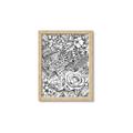 Picture of Detailed Floral Sketch _GroupedProduct_Rectangle_Portrait_Framed_Matted_