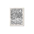 Picture of Detailed Floral Sketch _GroupedProduct_Rectangle_Portrait_Framed_Matted_